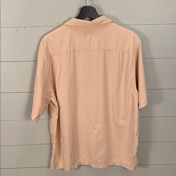 Caribbean silk blend Casual Button Down Shirt tropical Hawaiian vacation large - Picture 7 of 9